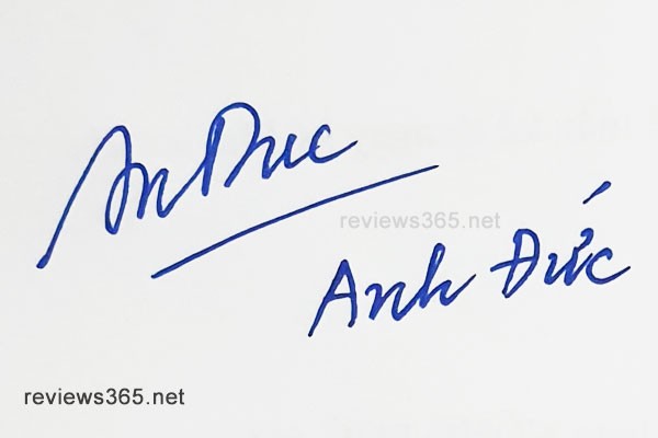 Mẫu chữ ký đẹp - chữ ký phong thủy - hướng dẫn ký tên bay bổng - chữ ký Anh Đức
