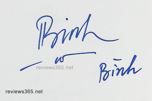 Mẫu chữ ký đẹp - chữ ký phong thủy - hướng dẫn ký tên bay bổng - chữ ký Bình
