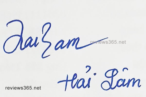 Mẫu chữ ký đẹp - chữ ký phong thủy - hướng dẫn ký tên bay bổng - chữ ký Hải Lâm