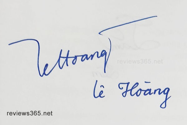 Mẫu chữ ký đẹp - chữ ký phong thủy - hướng dẫn ký tên bay bổng - chữ ký Lê Hoàng