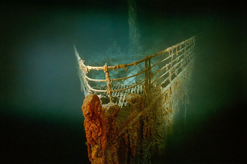 Phần còn lại của con tàu huyền thoại Titanic. (Ảnh qua National Geographic)