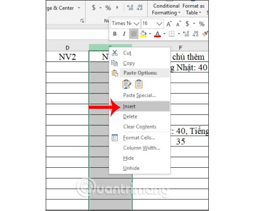 Cách xoá hàng, cột, thêm cột  trong Excel cho người mới bắt đầu