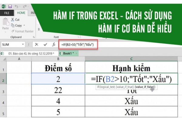 Hàm IF trong Excel? Cách dùng lệnh if trong excel đơn giản và hiểu quả
