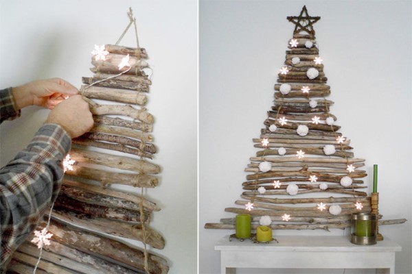 Cách làm cây thông Noel từ gỗ và giấy đơn giản mà đẹp